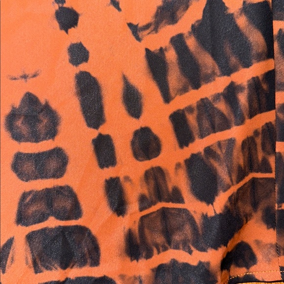 NWT Evereve Brown and Black Tie-Dye Midi Skirt Size S - Picture 3 of 7